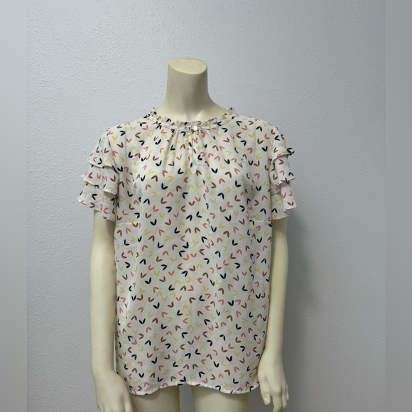 EUC Liz Claiborne Leaf Print Lightweight Blouse - Picture 1 of 11